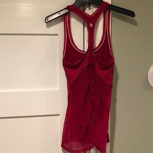 Lululemon red racerback with netted back